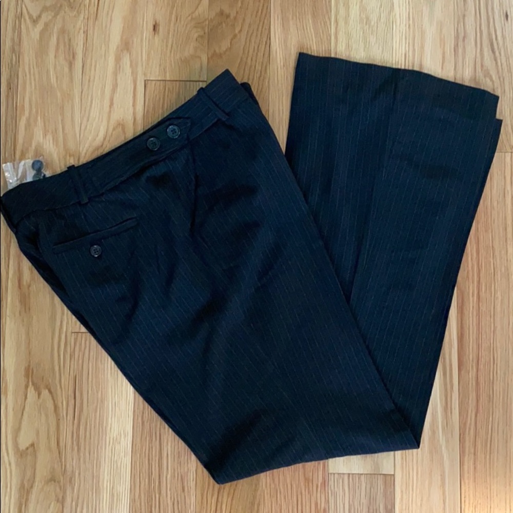 The Limited Black Pinstripe Pants
